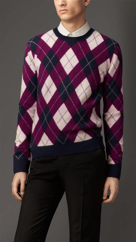 burberry cashmere argyle sweater